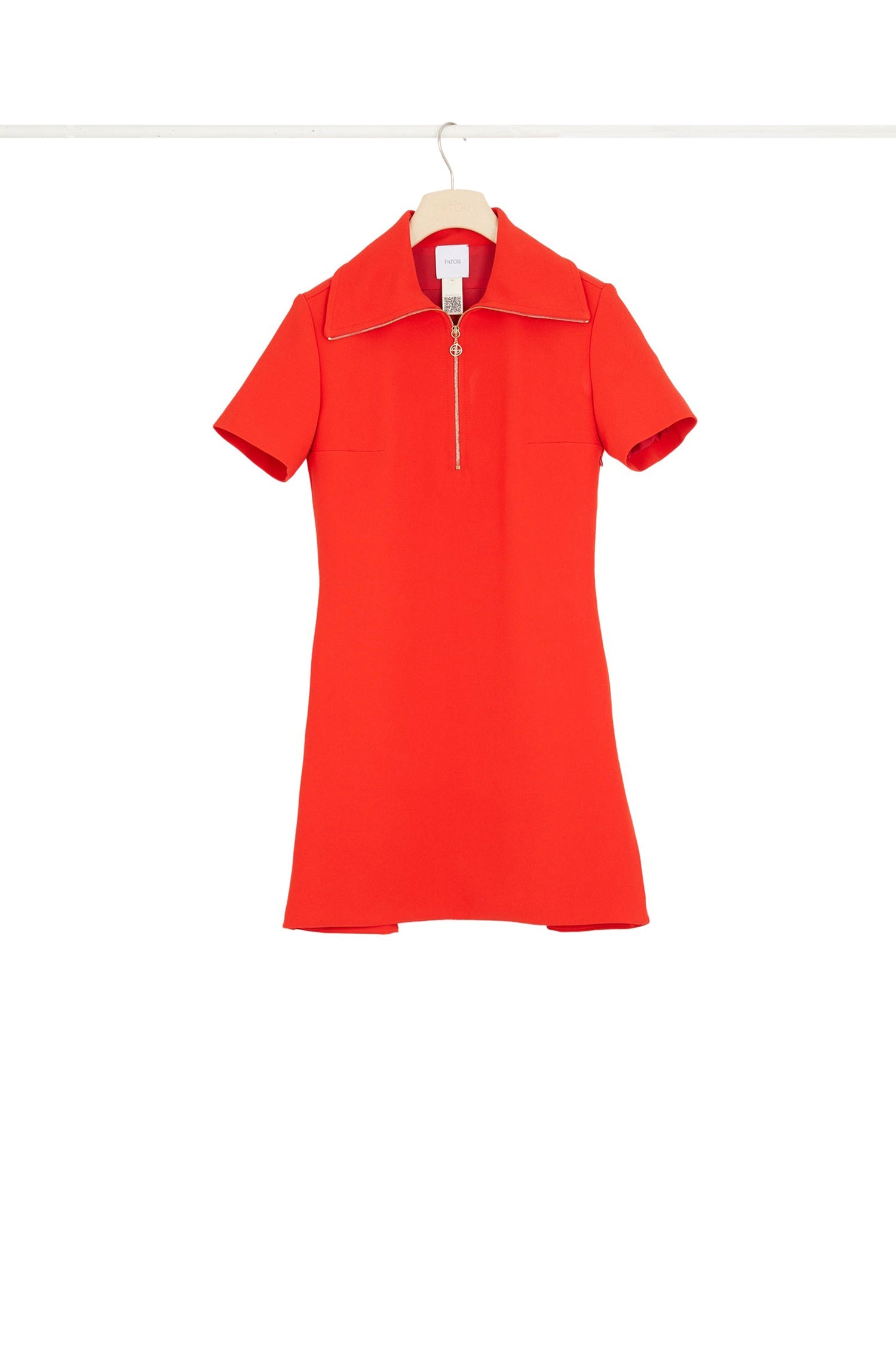 Robe patineuse courte en crêpe technique