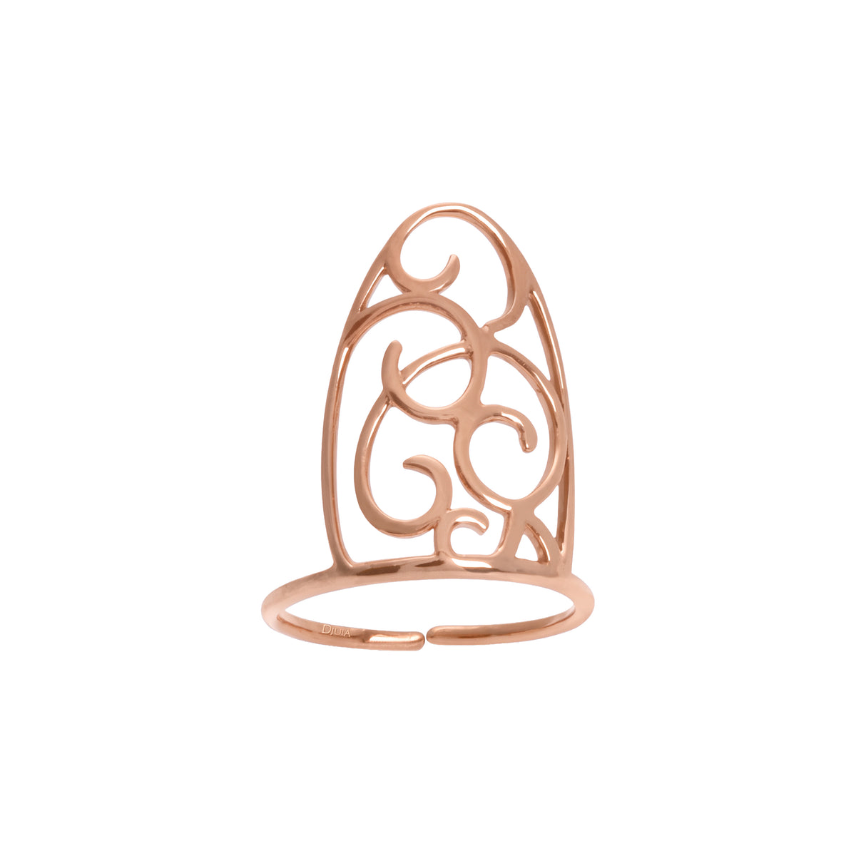 Bague de phallange en Or rose 18K - Rose