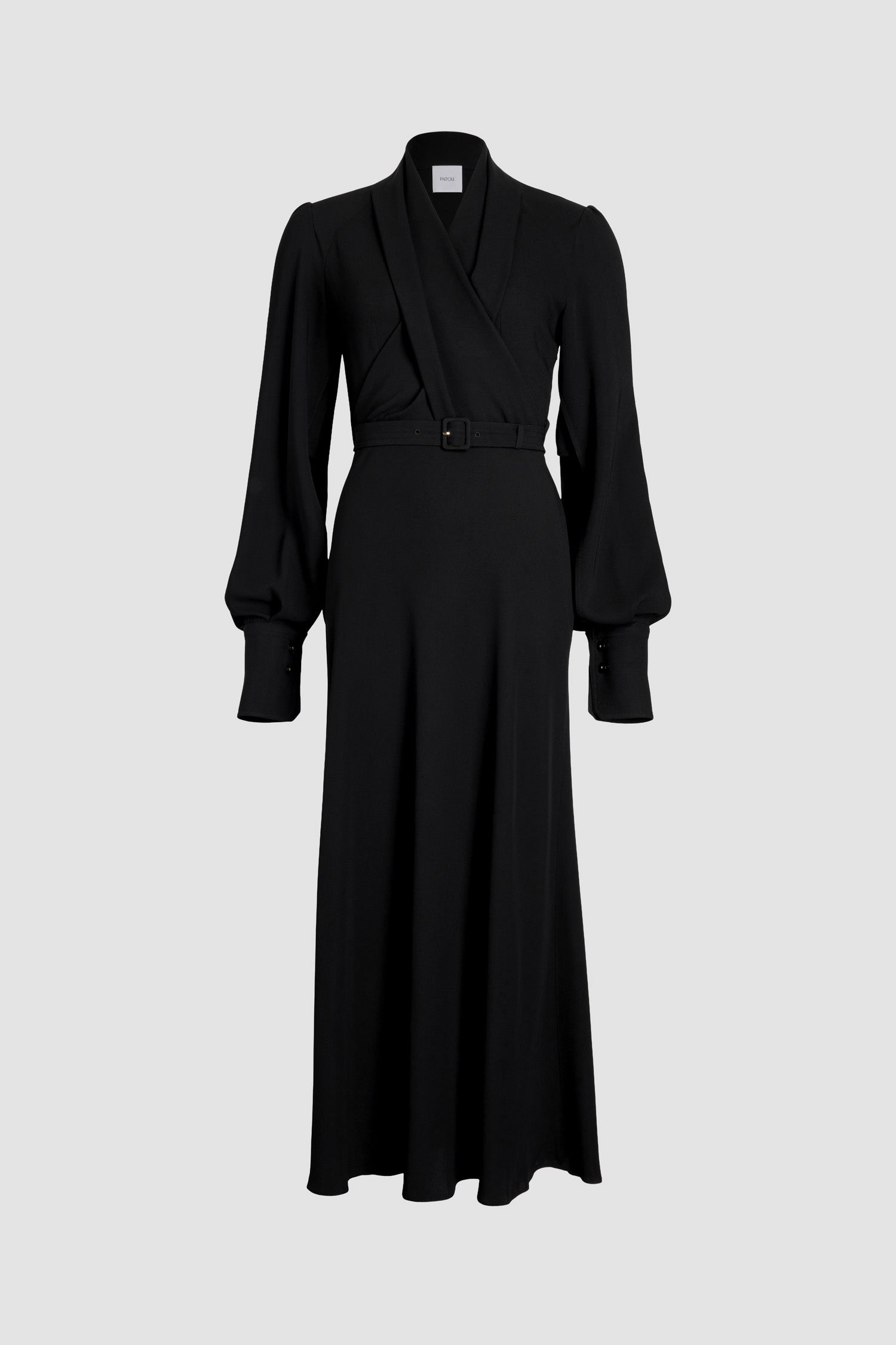 Robe longue à bustier croisé en crêpe éco-responsable