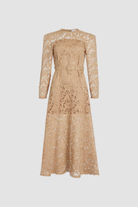 Robe longue en dentelle de coton bio