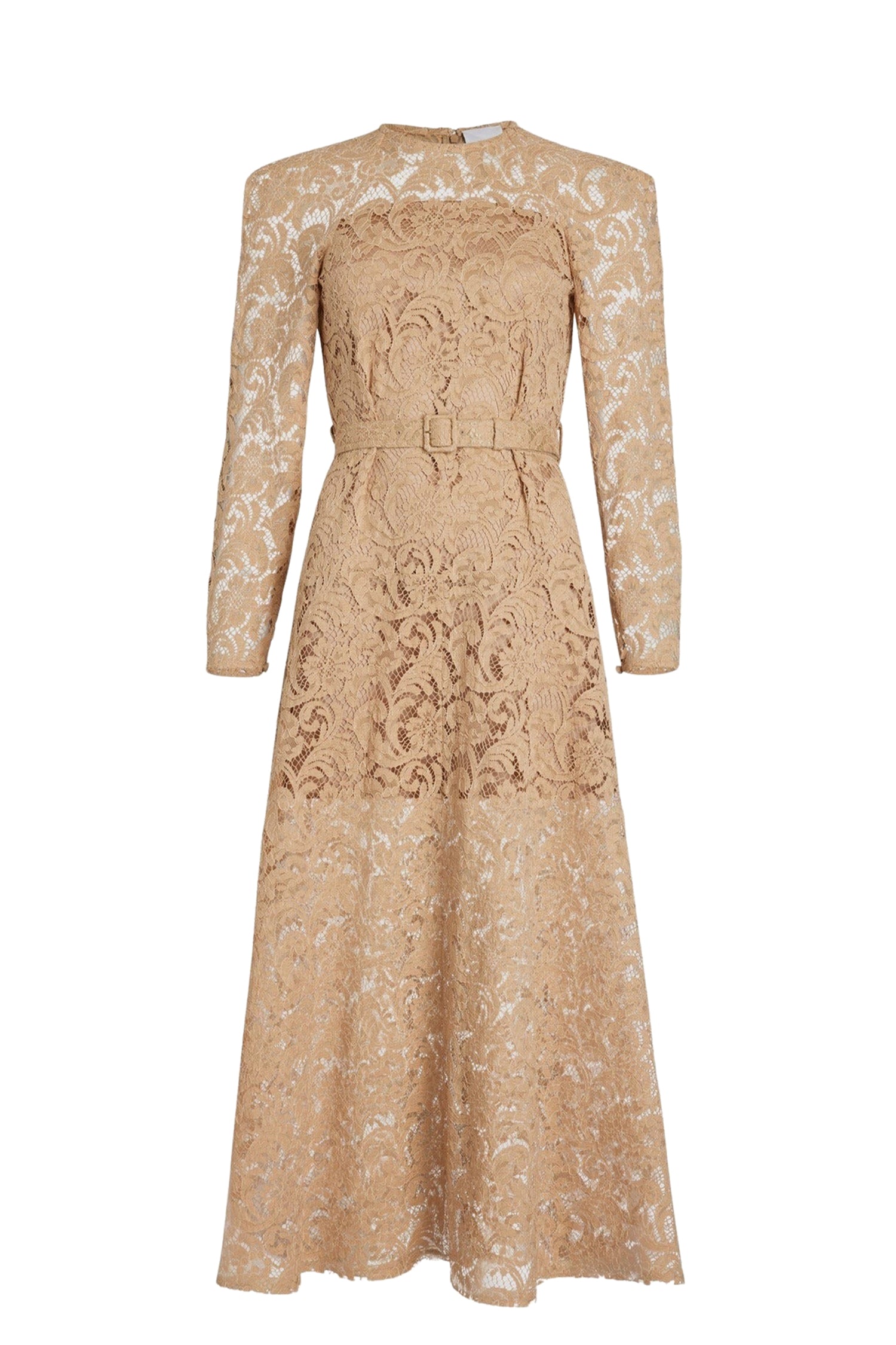 Robe longue en dentelle - Sable
