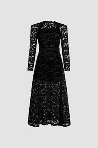 Robe longue en dentelle de coton bio