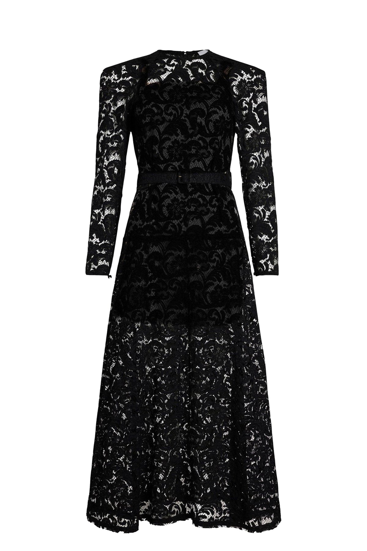 Black / Robe longue en dentelle de coton bio