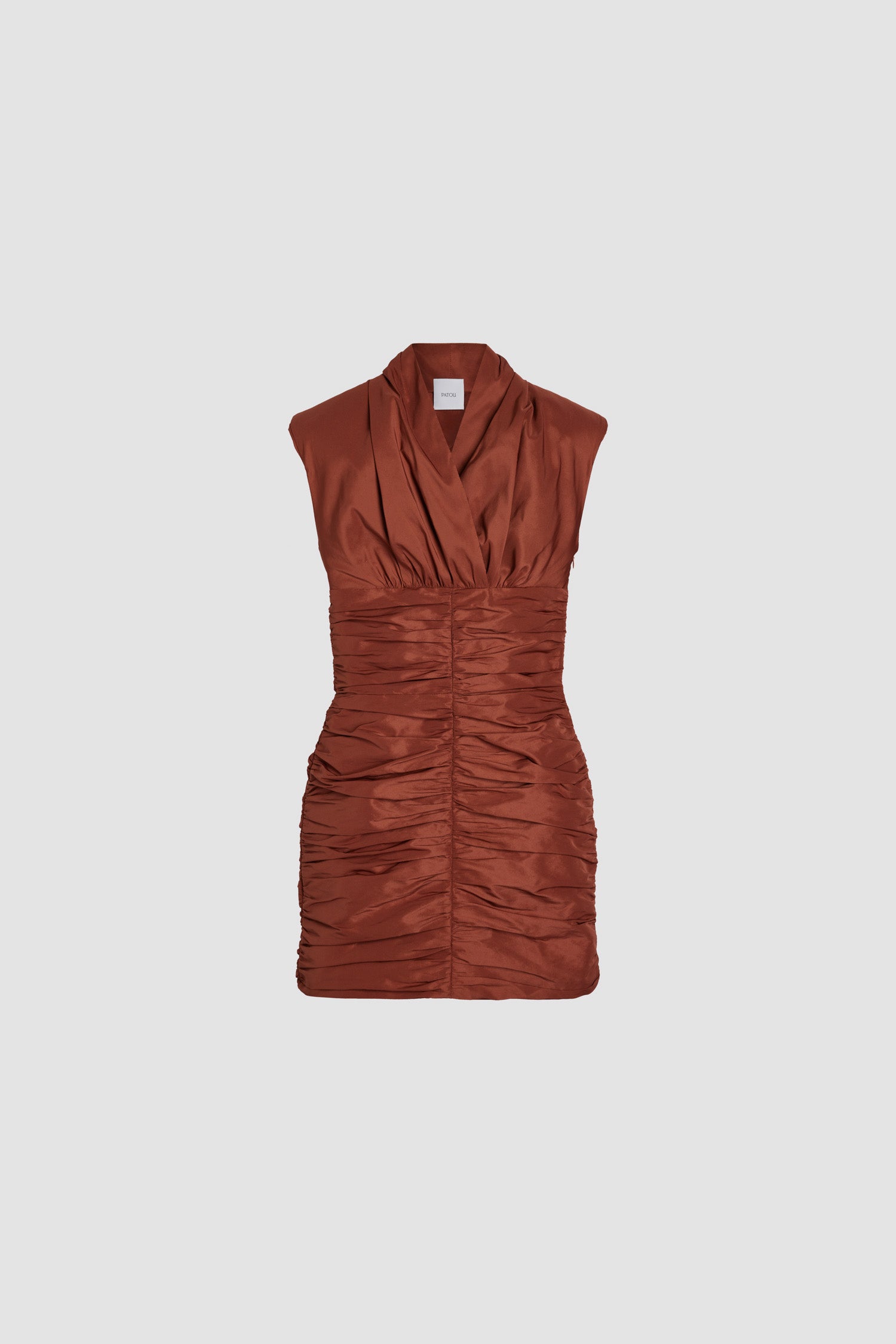 Robe dos nu courte en faille recyclée