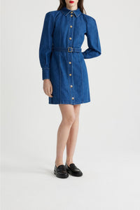 Stonewash / Robe courte en denim bio