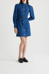 Robe courte en denim bio