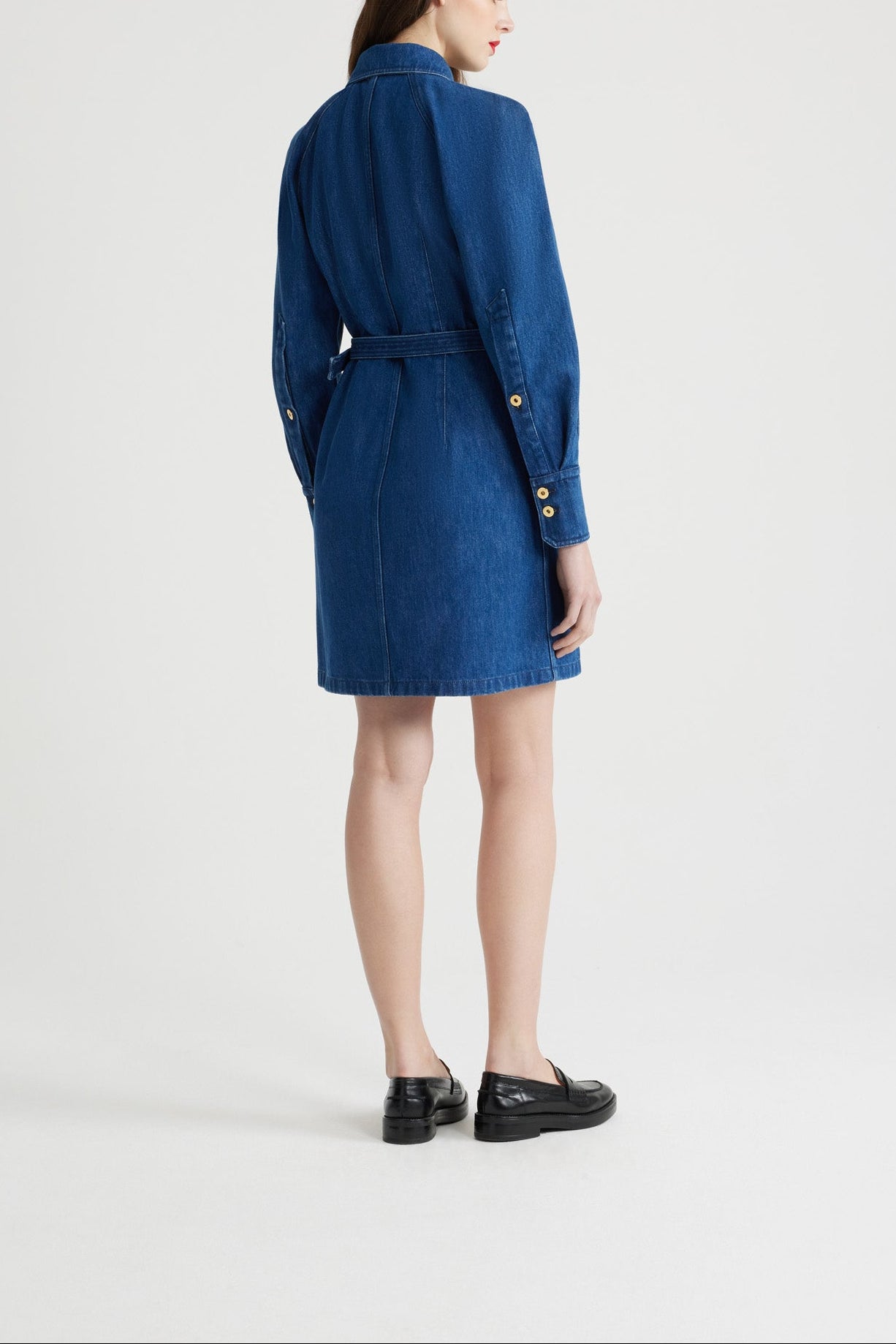 Stonewash / Robe courte en denim bio