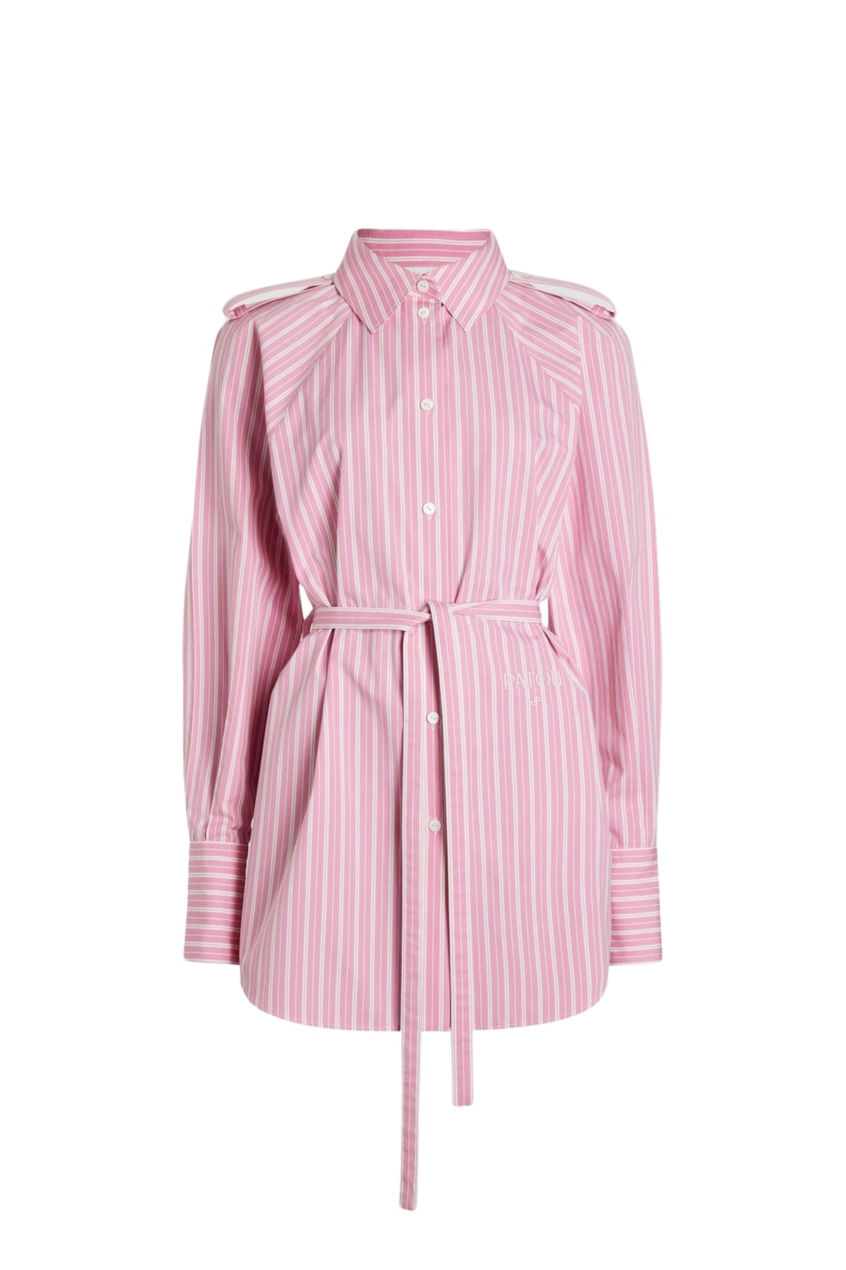 Pink Stripes / Robe chemise courte en coton bio éco-responsable