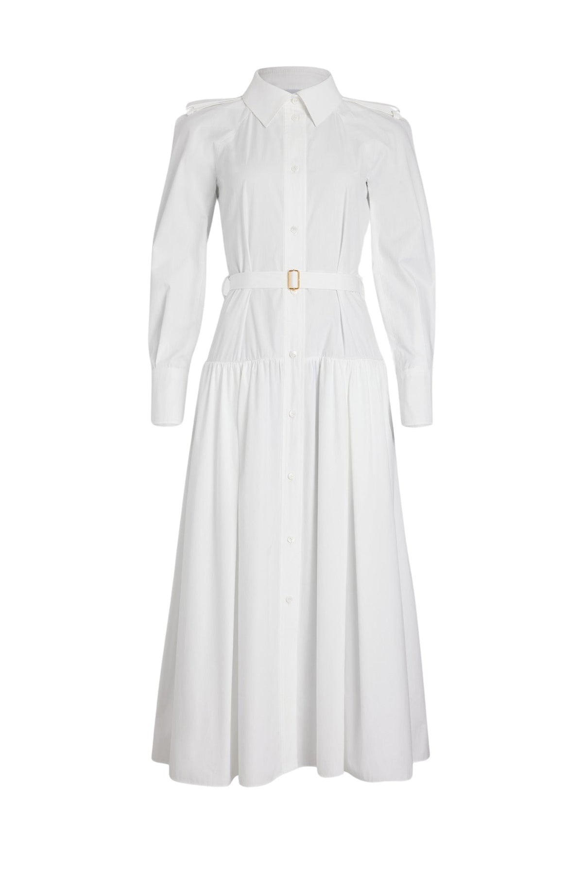 White / Robe chemise longue en coton bio