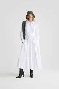 White / Robe chemise longue en coton bio