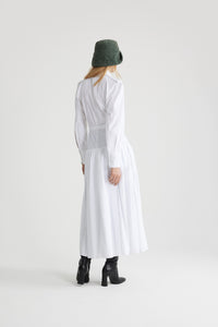 White / Robe chemise longue en coton bio