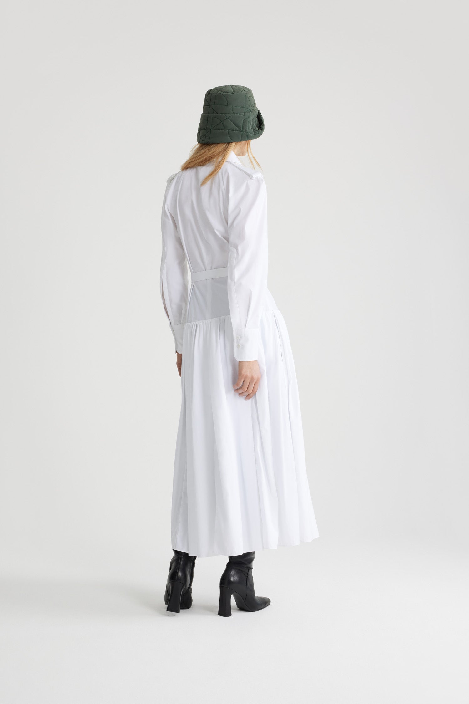 White / Robe chemise longue en coton bio
