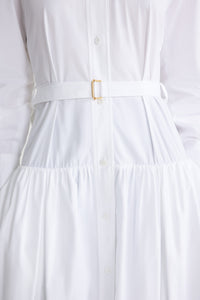 White / Robe chemise longue en coton bio