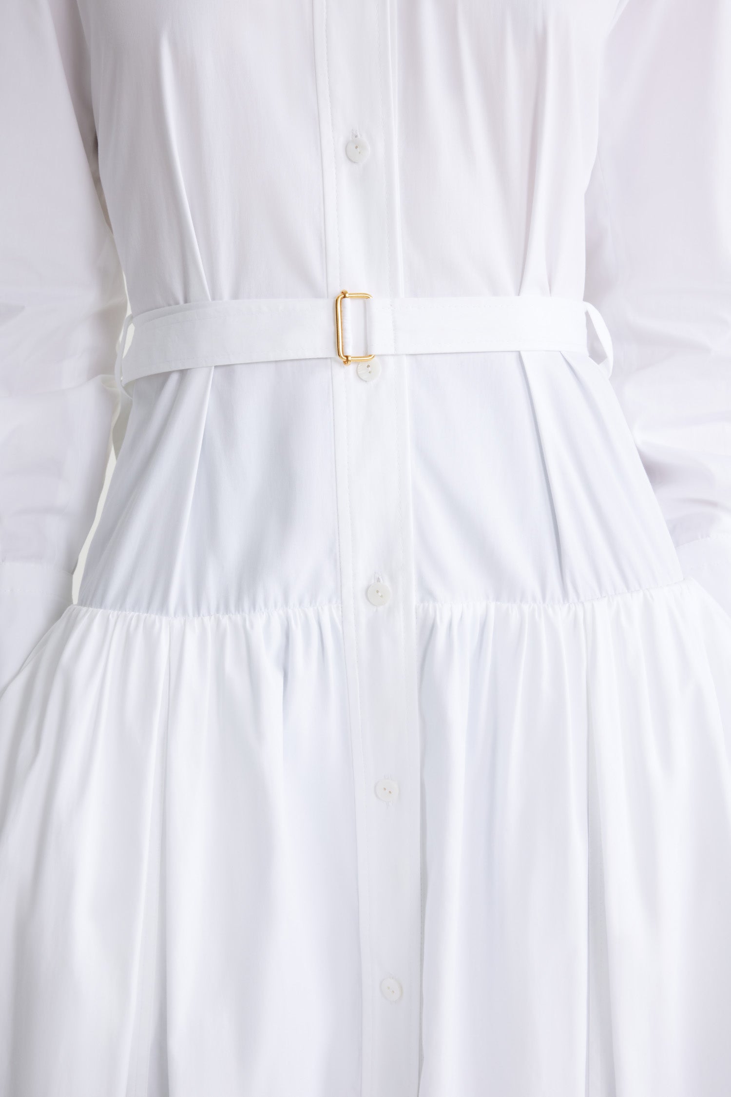 White / Robe chemise longue en coton bio