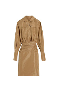 Gray Sand / Robe safari en faille recyclée