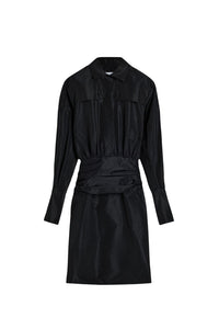 Black / Robe safari en faille recyclée