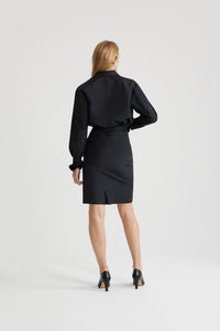 Black / Robe safari en faille recyclée