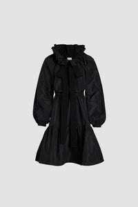 Robe à manches bouffantes en faille recyclée