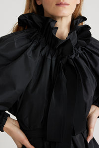 Robe à manches bouffantes en faille recyclée