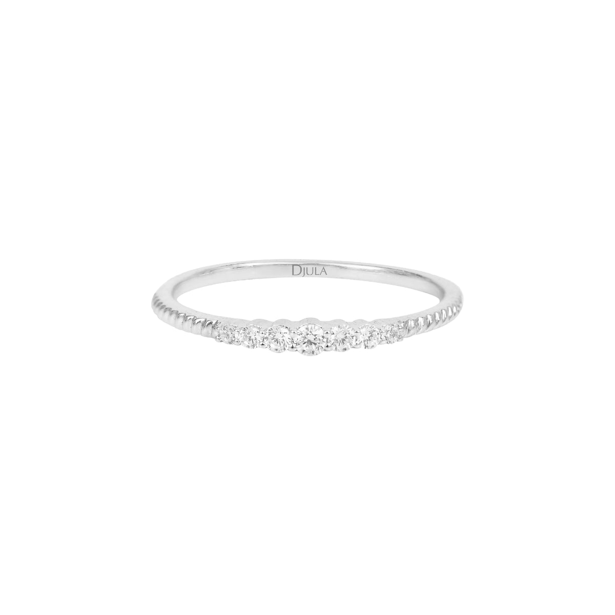 Mix And Match ring in 18K white gold set with diamonds - White