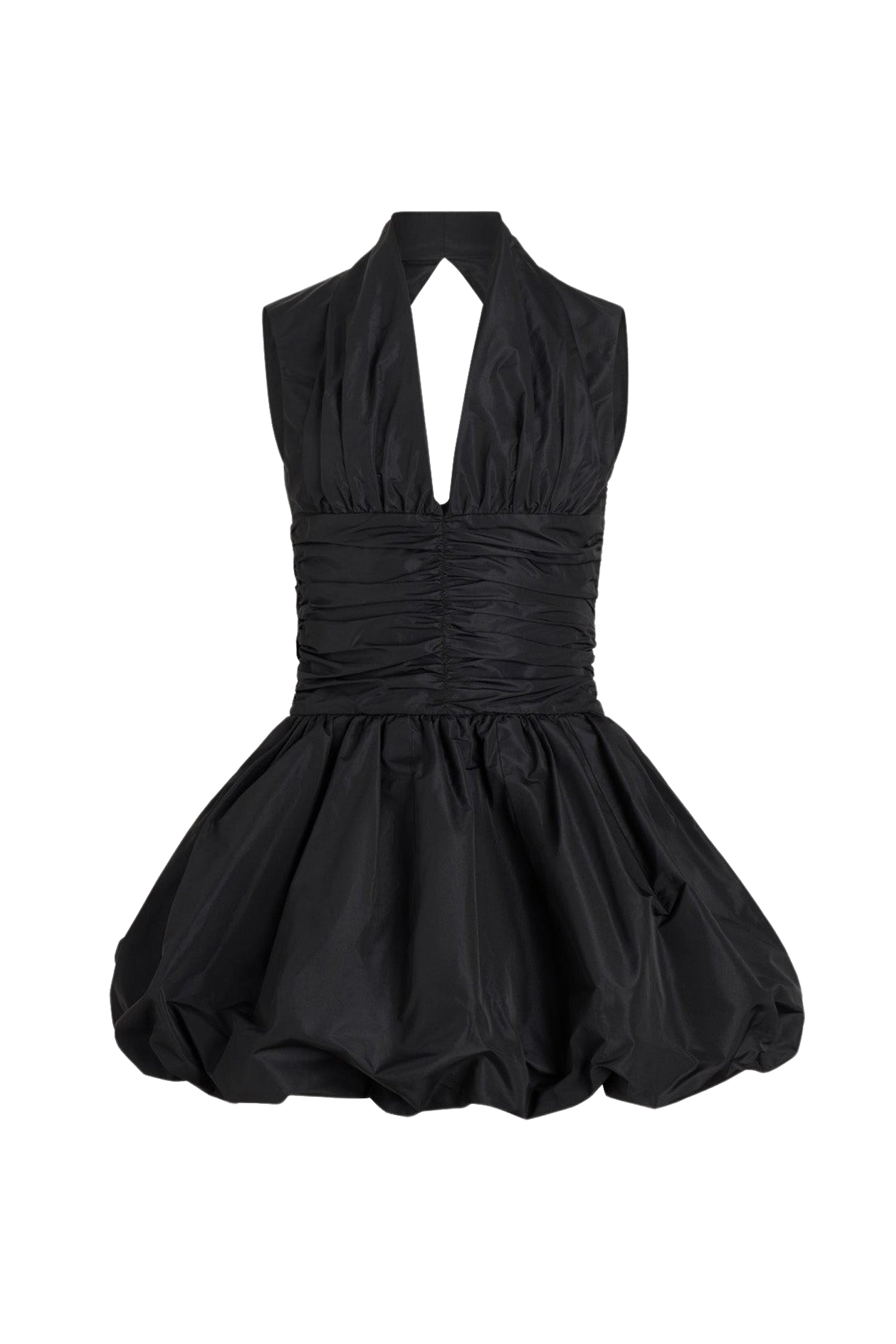 Robe boule courte dos nu en faille - Noir