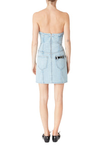 Robe Disney x Coperni Crown en denim - Blue