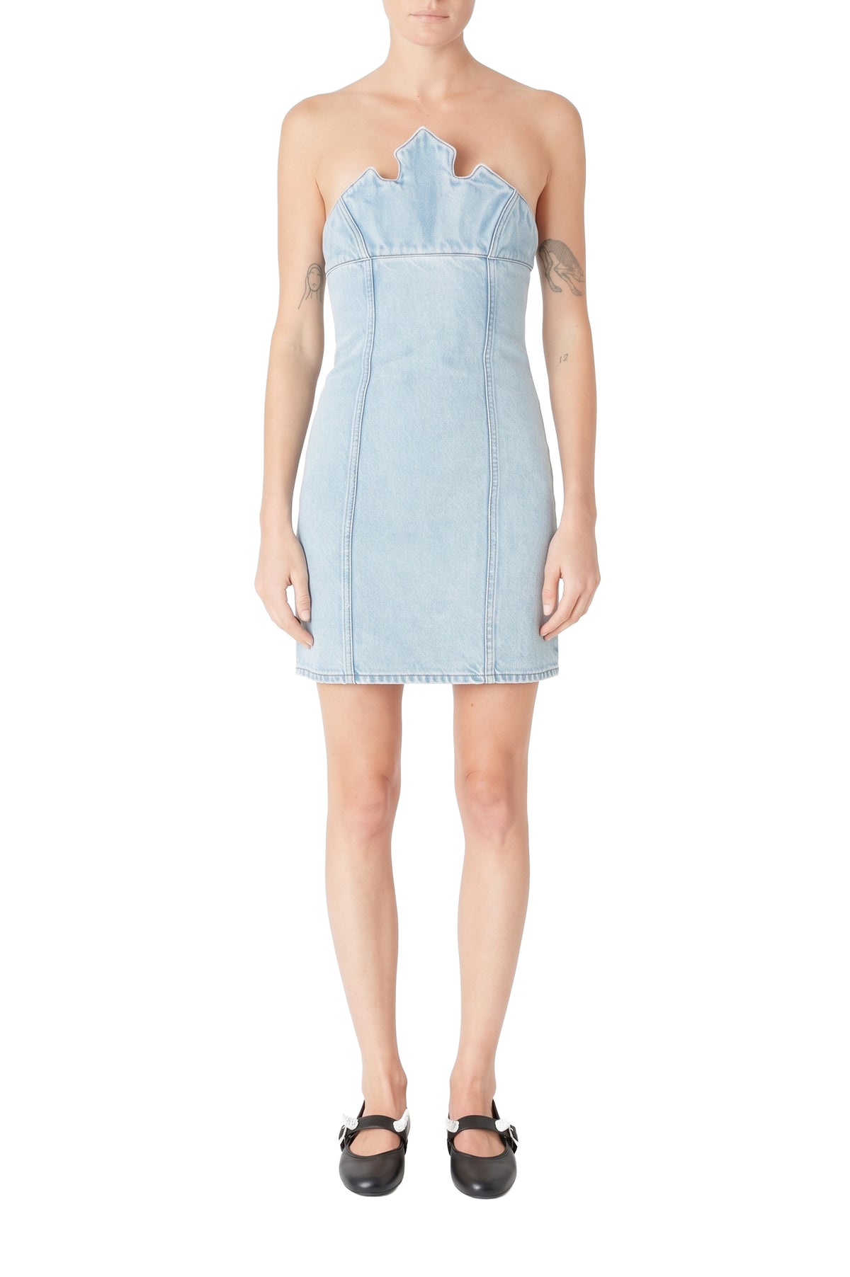 Robe Disney x Coperni Crown en denim - Blue