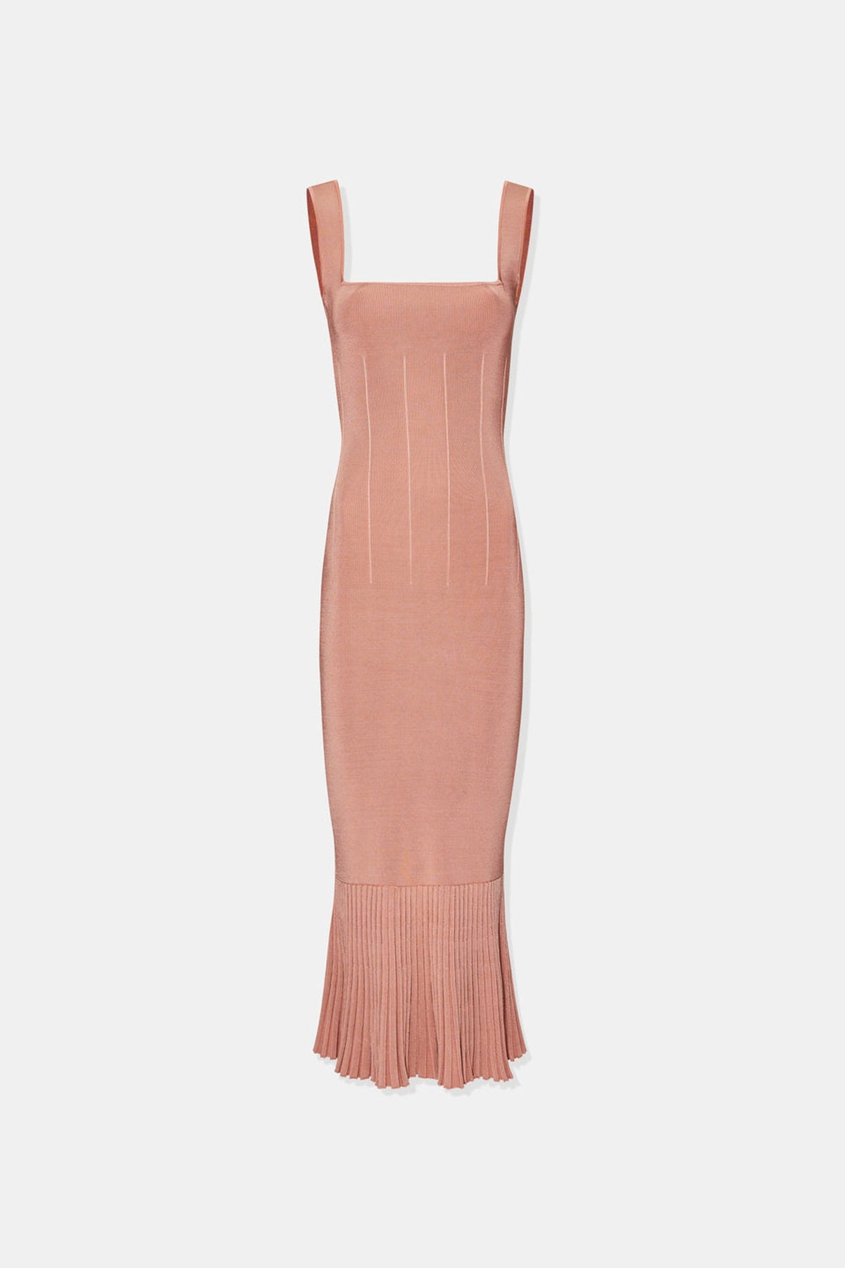 Robe midi Atalanta à bretelles - Blush