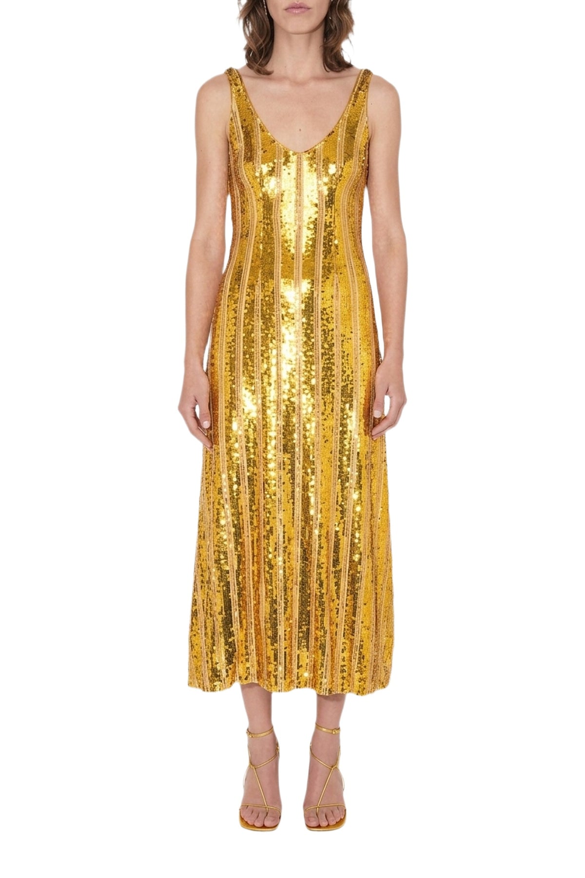 Robe midi Valletta à sequins - Honeycomb