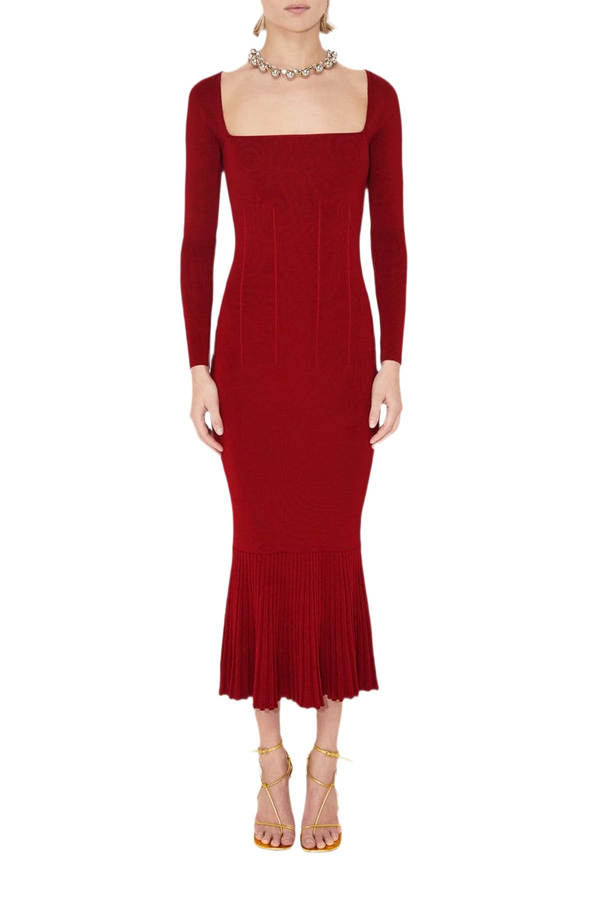Atalanta Long Sleeved Dress - Rouge Piaf