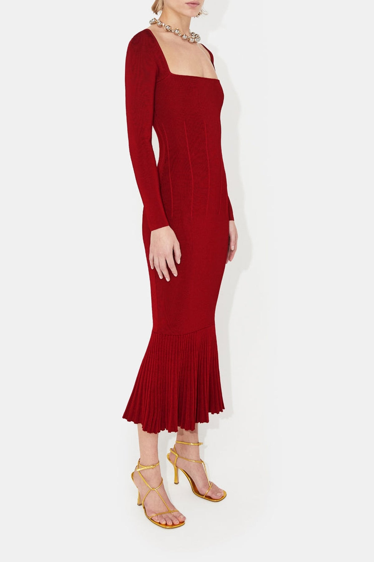 Atalanta Long Sleeved Dress - Rouge Piaf