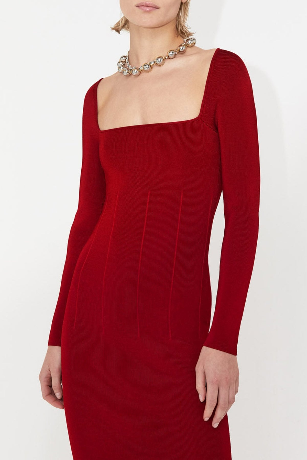 Atalanta Long Sleeved Dress - Rouge Piaf