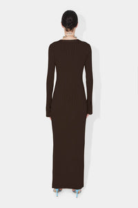 Robe longue Rhea - Chocolate
