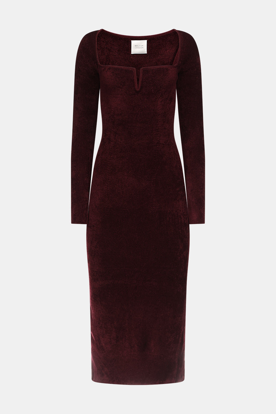 Robe Freya en velours - Oxblood