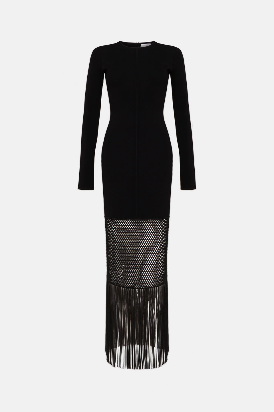 Robe longue Diana à franges - Black