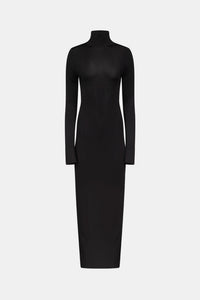 Robe longue Iris à col montant - Black