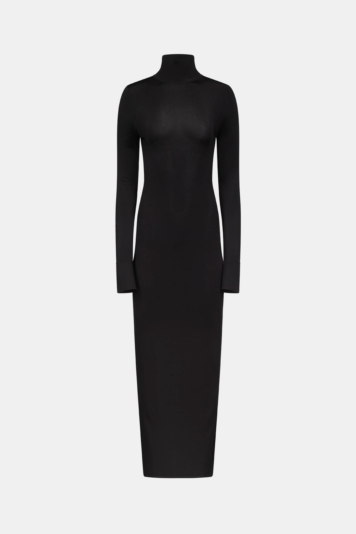 Robe longue Iris à col montant - Black