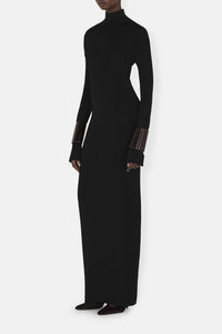 Robe Iris à col monant - Black