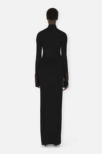 Robe Iris à col monant - Black