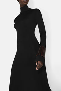 Robe Iris à col monant - Black
