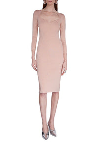 Robe Kaia à manches 3/4 - Blush