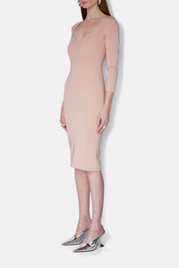 Robe Kaia à manches 3/4 - Blush