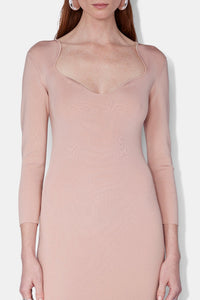 Robe Kaia à manches 3/4 - Blush