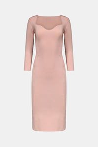 Robe Kaia à manches 3/4 - Blush