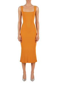Robe midi Atalanta à bretelles - Sunset