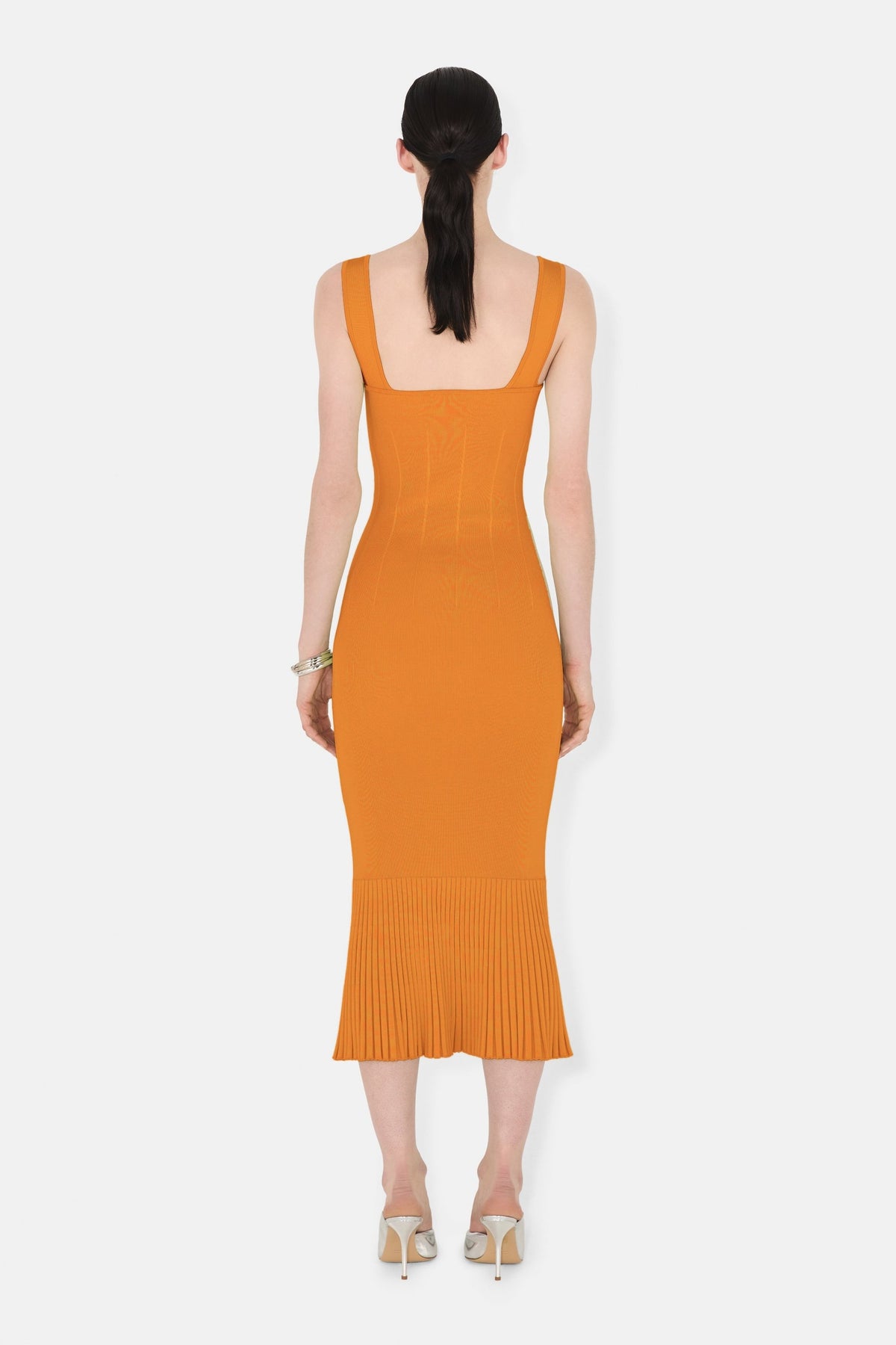 Robe midi Atalanta à bretelles - Sunset