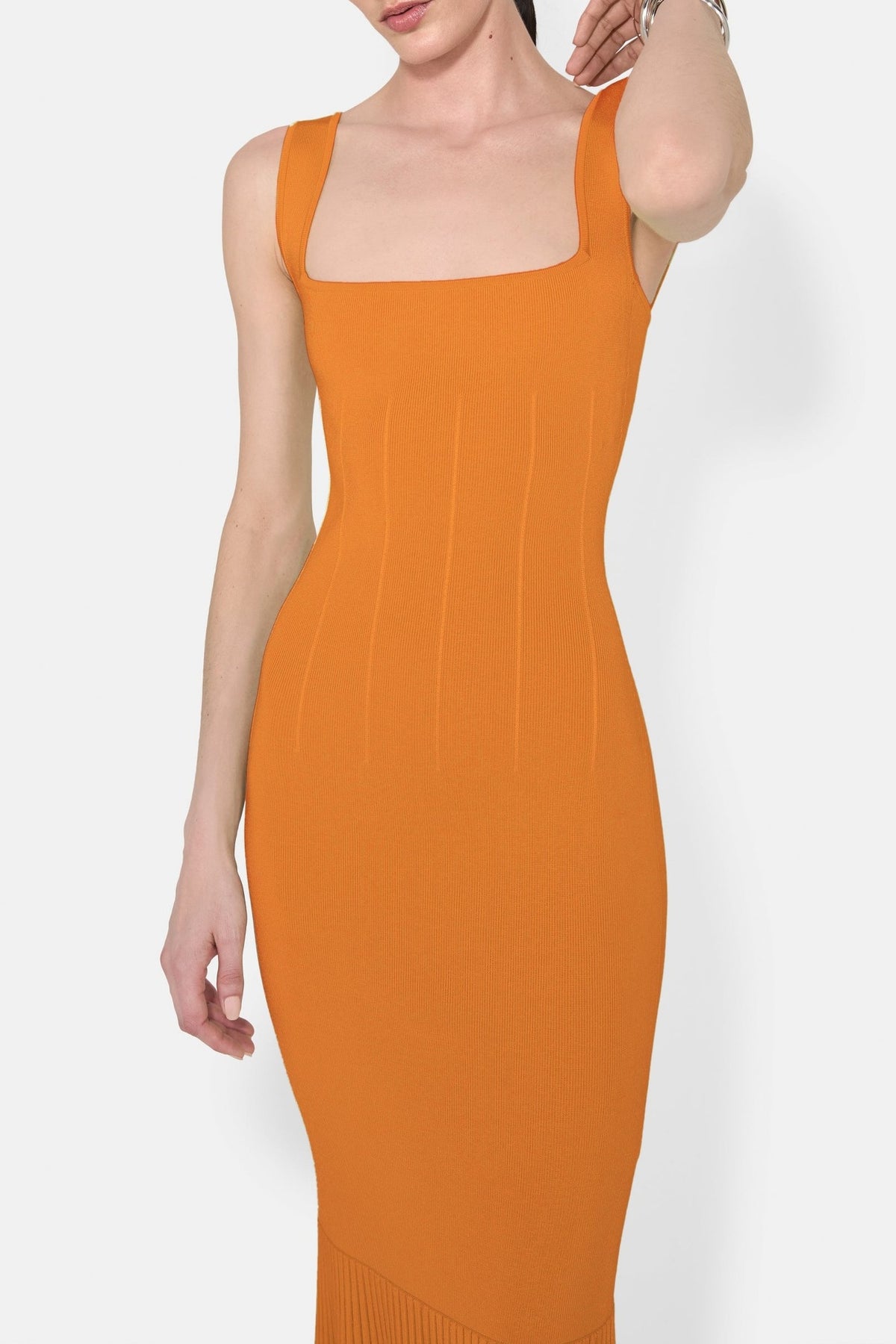 Robe midi Atalanta à bretelles - Sunset