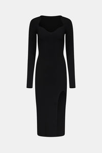 Robe Kaia à manches longues - Black
