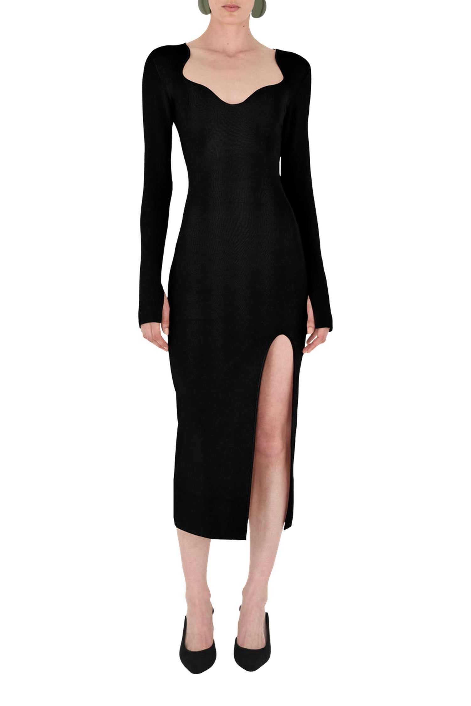 Robe Kaia à manches longues - Black