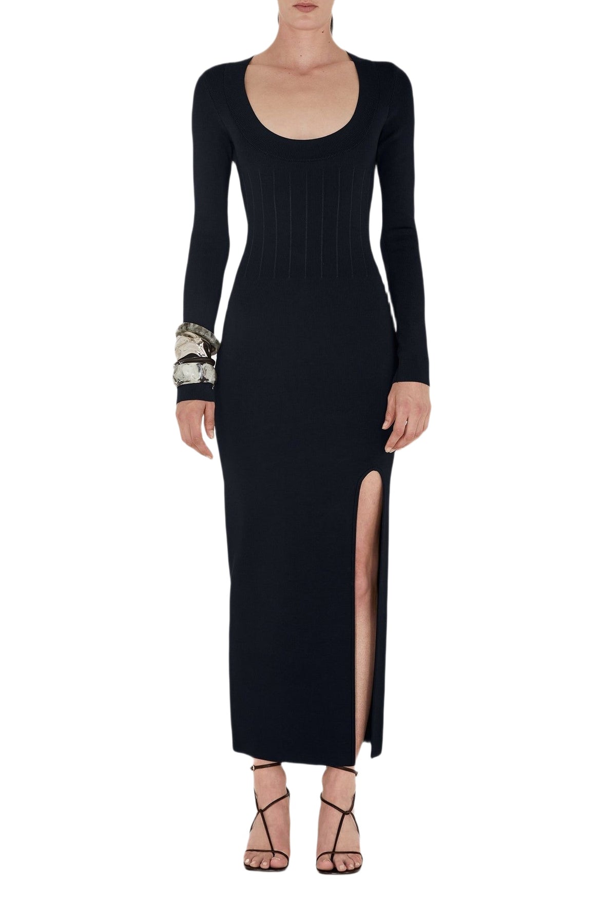 Robe longue Atalanta à col ballerine - Midnight